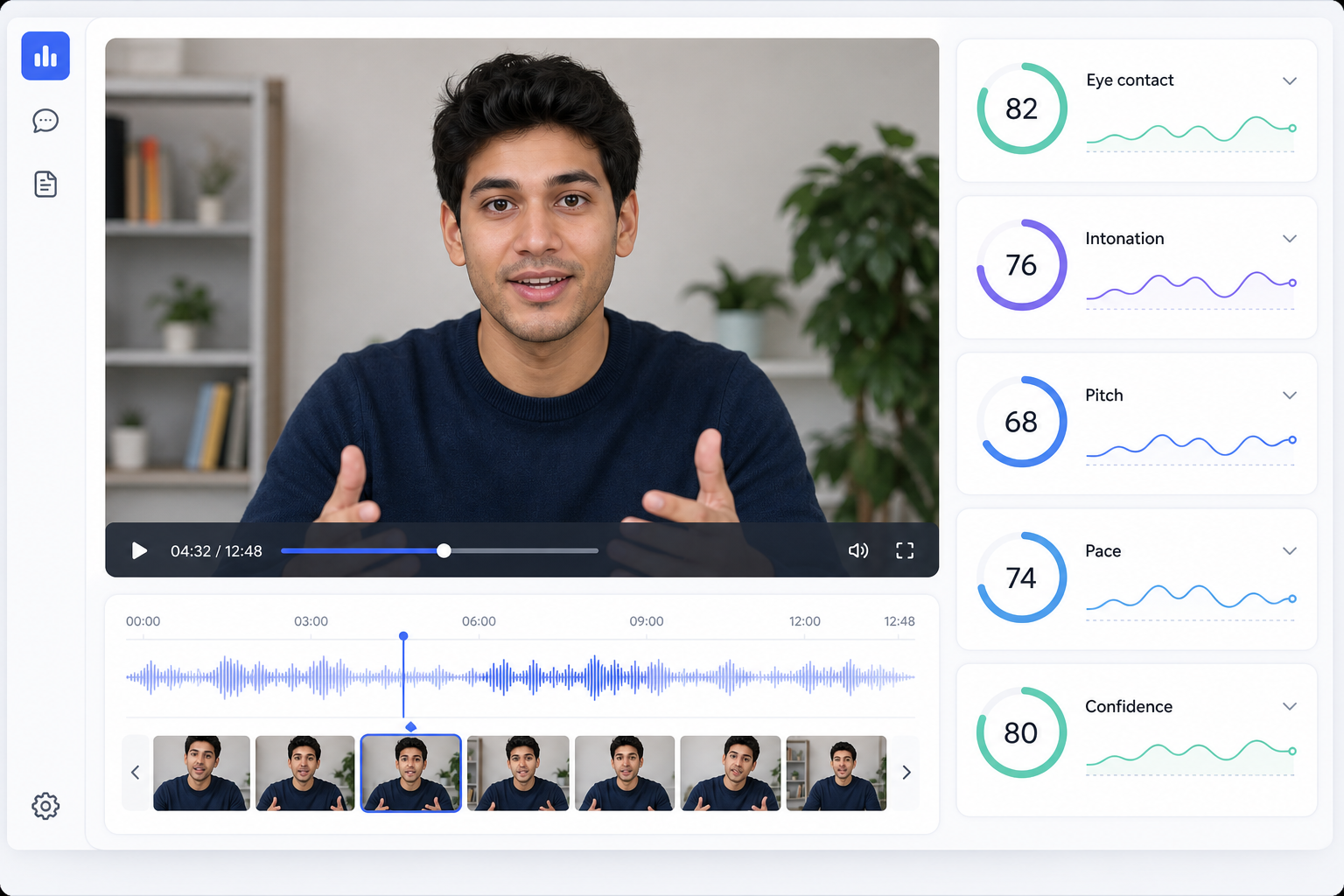 Round 1 behavioral interview coaching interface